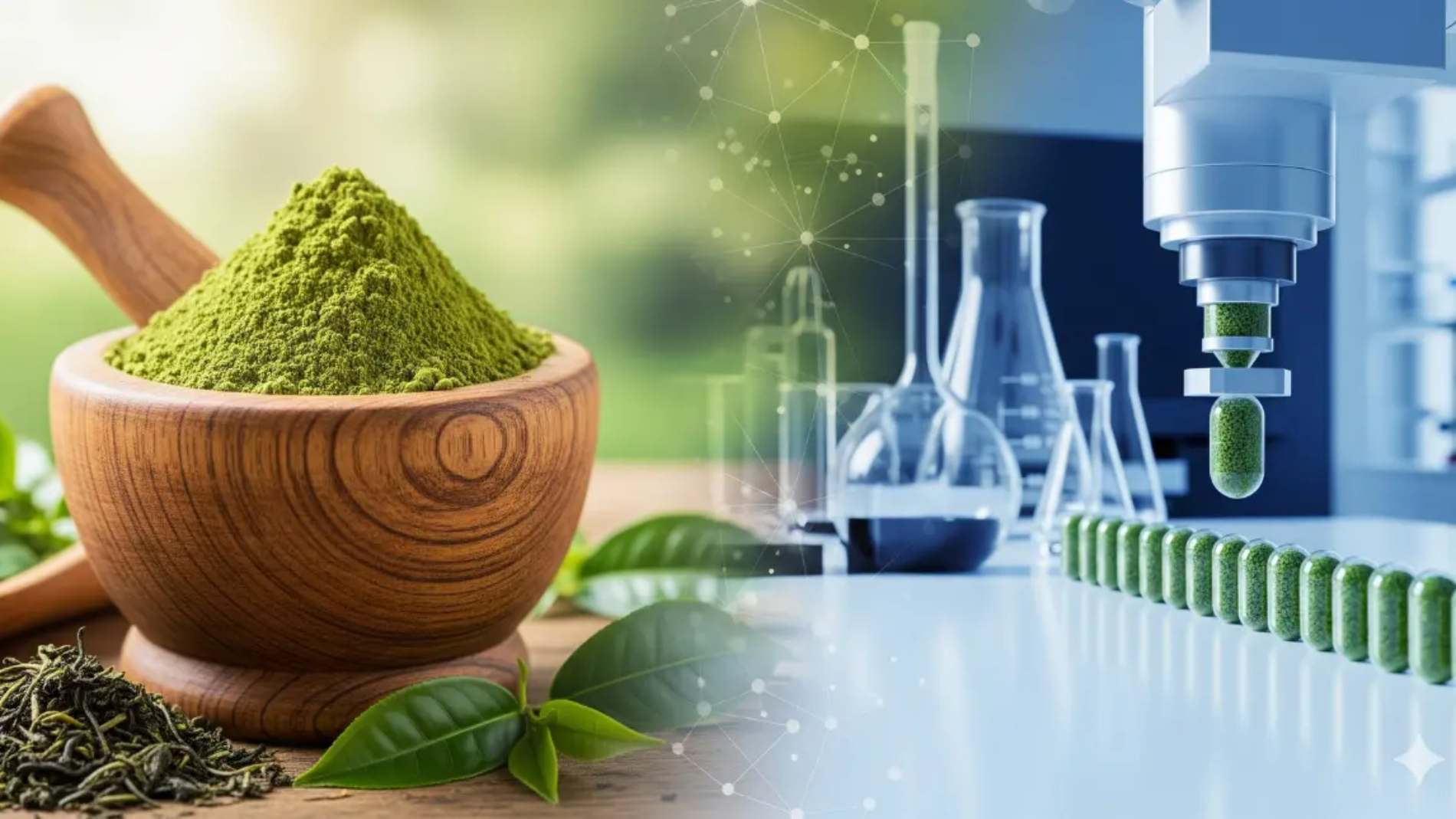 organic green tea powder
