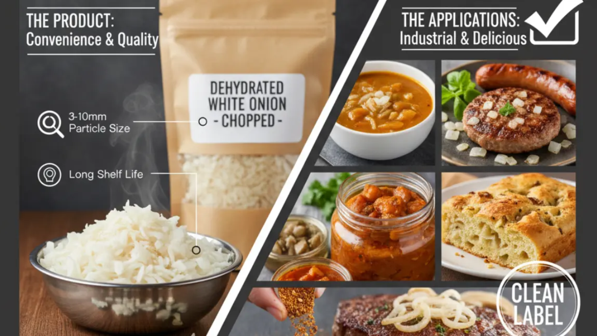 Dehydrated White Onion Chopped