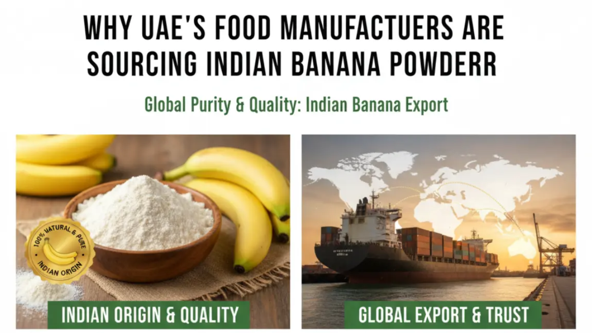 banana powder export to uae