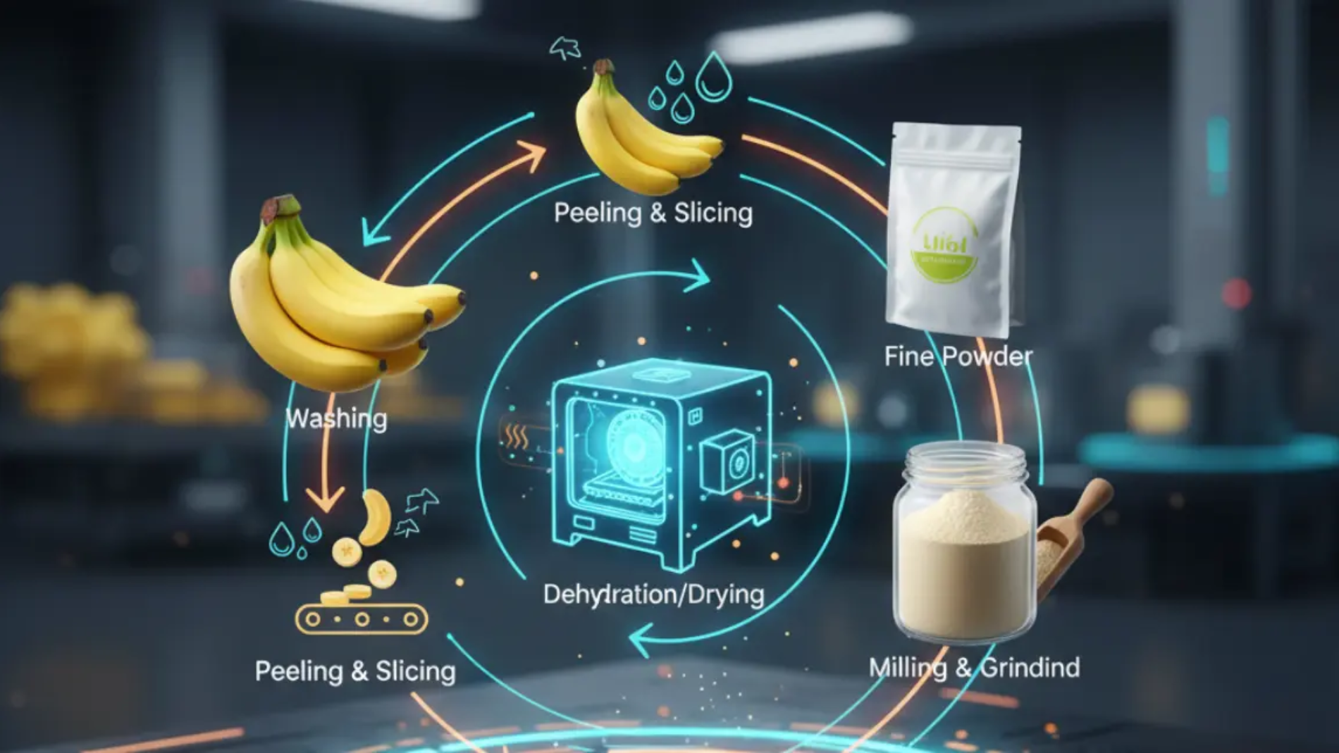 dehydrated banana powder