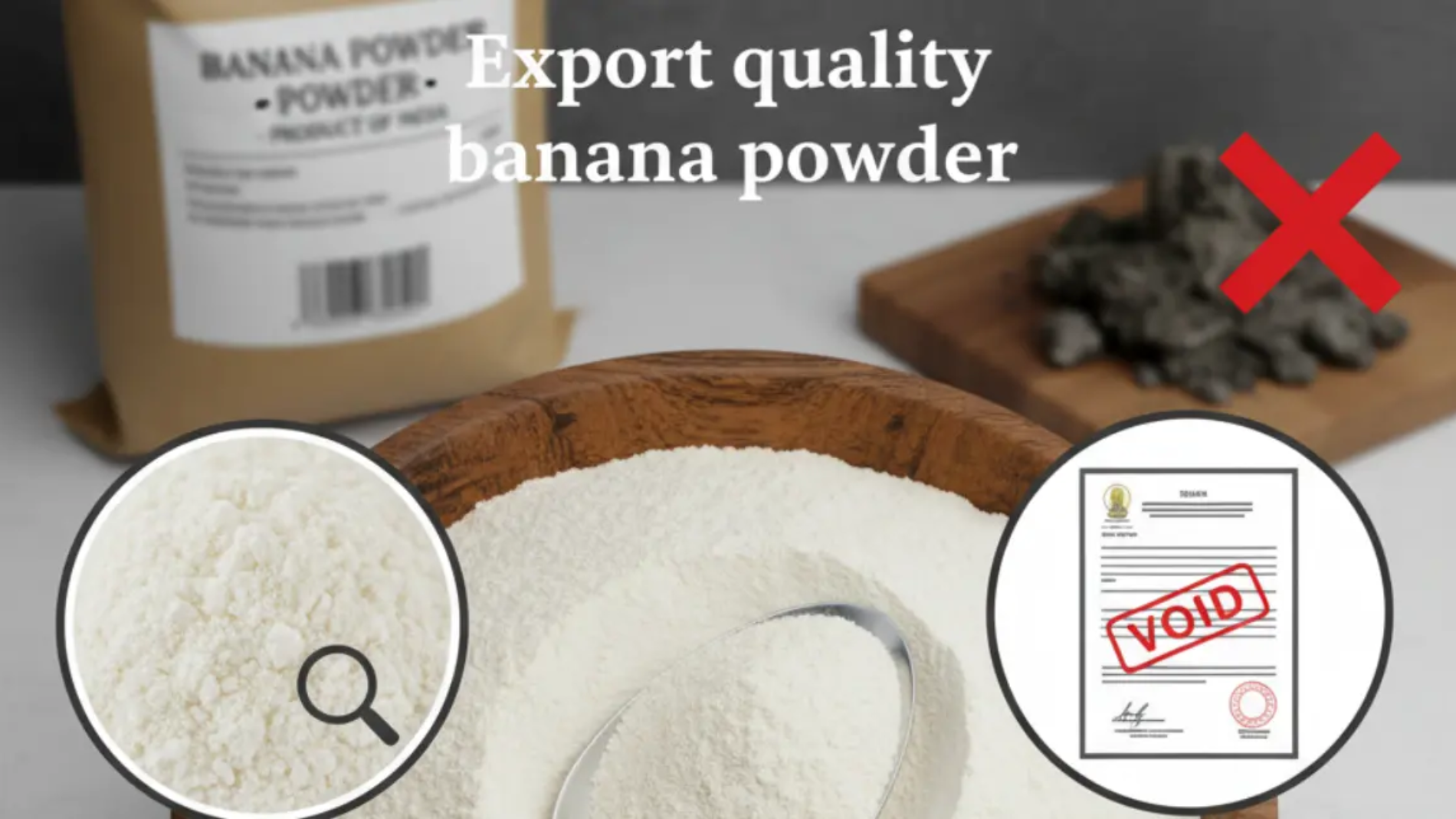 export quality banana powder