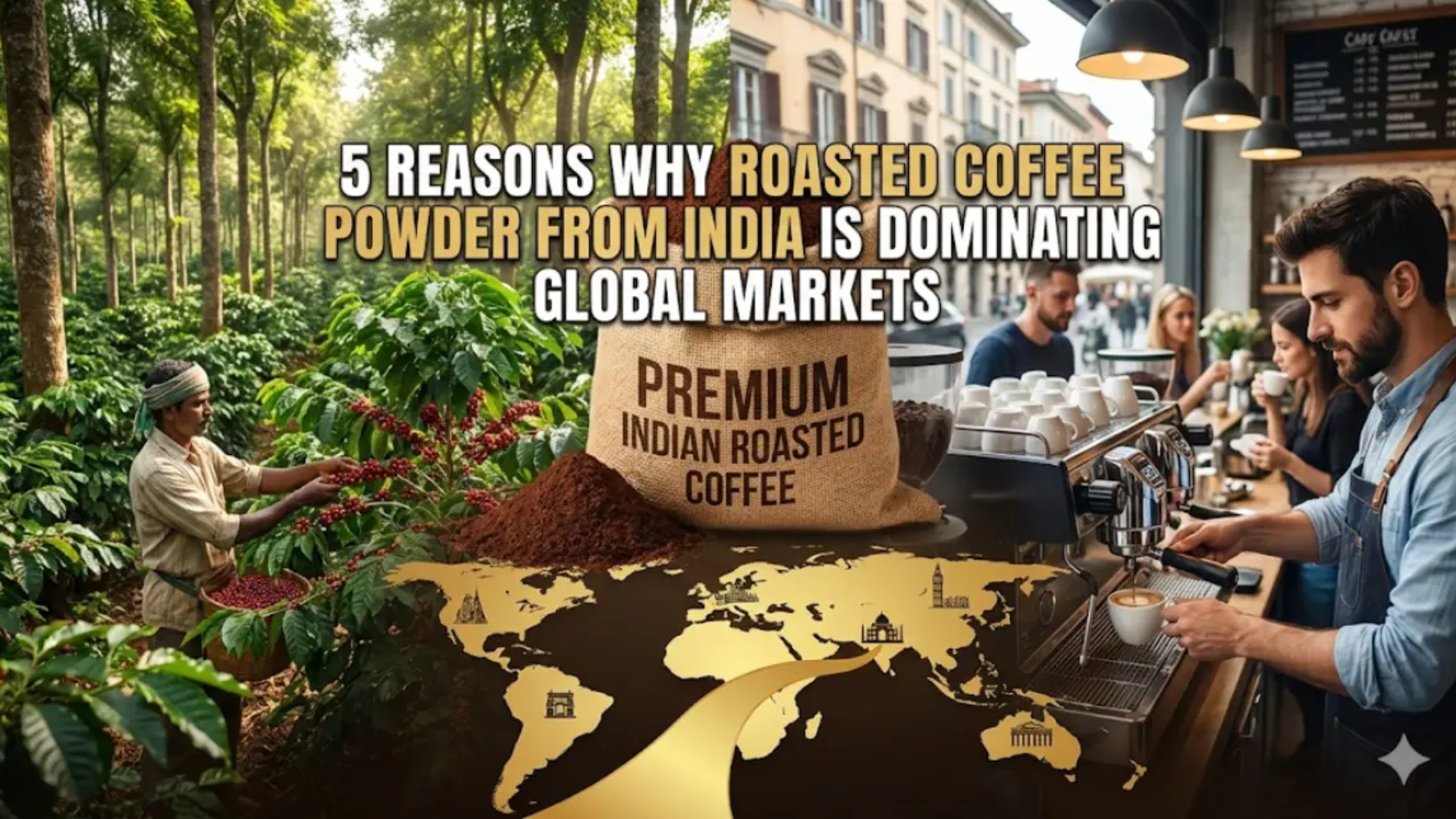 Roasted Coffee Powder from India